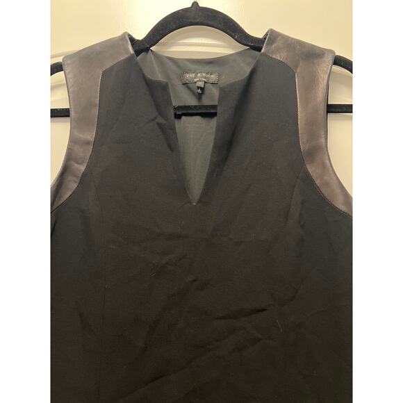 Rag & Bone Women’s V-Neck Lamb Leather Sleeveless Pullover Tank Top Size M Black - Picture 3 of 4